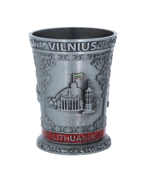 Sidabro spalvos metalinis stikliukas Lietuva